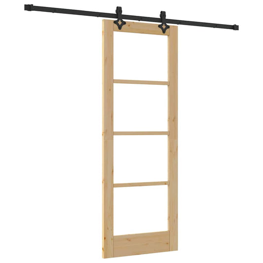 Schiebetür Sonstiges Braun 73,5 x 198,5 cm Holz und Metall