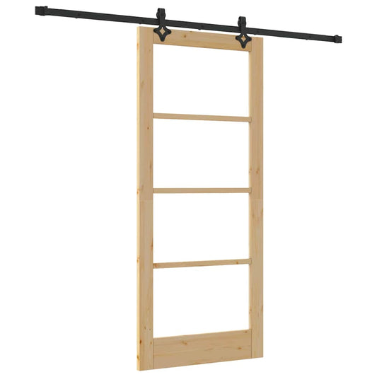 Schiebetür Sonstiges Braun 86 x 198,5 cm Holz und Metall