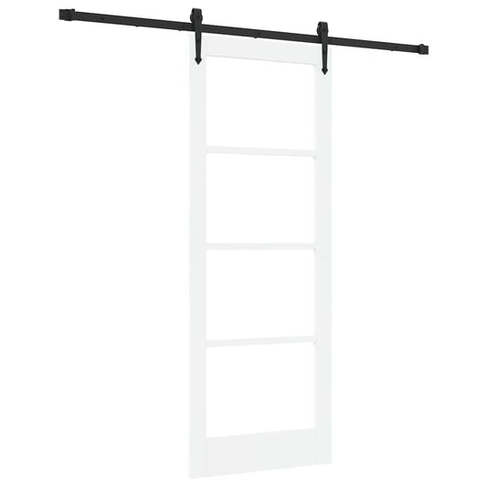 Schiebetür Weiß 78 x 202 cm Holz und Metall
