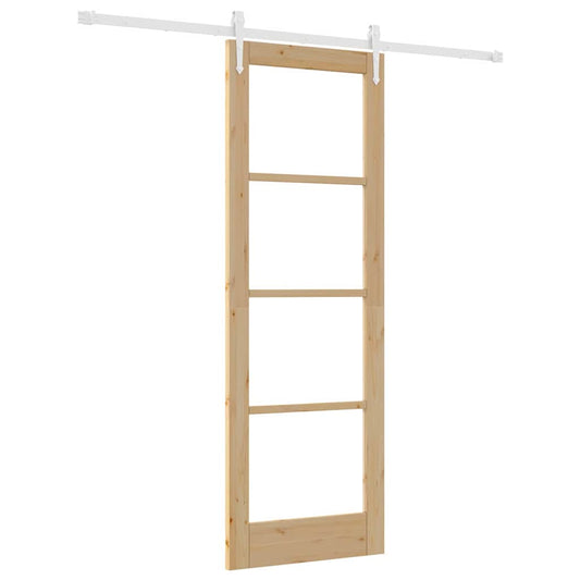 Schiebetür Braun 73,5 x 211 cm Holz und Metall