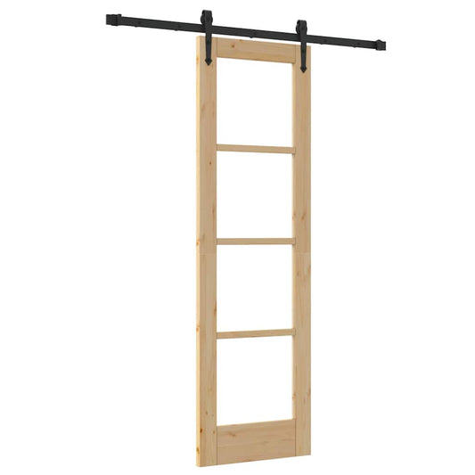 Schiebetür ORKDAL Braun 61 x 198,5 cm Holz und Metall
