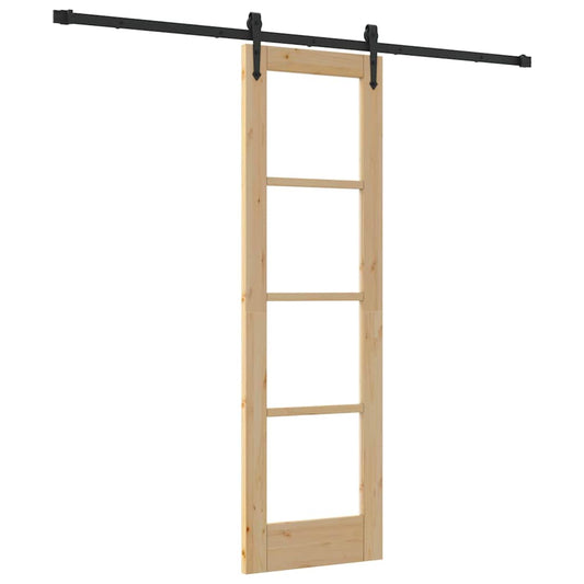 Schiebetür ORKDAL Braun 61 x 198,5 cm Holz und Metall