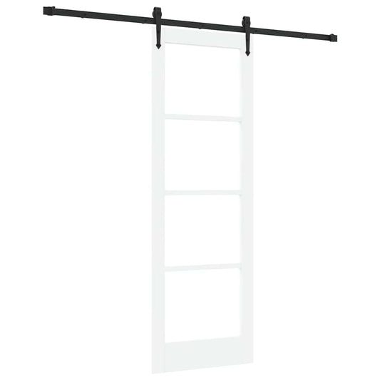 Schiebetür ORKDAL Weiß 73,5 x 211 cm Holz und Metall
