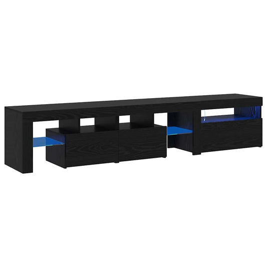 TV-Schränk 2 pcs Schwarz Eichen-Optik 260 x 37 x 40 cm