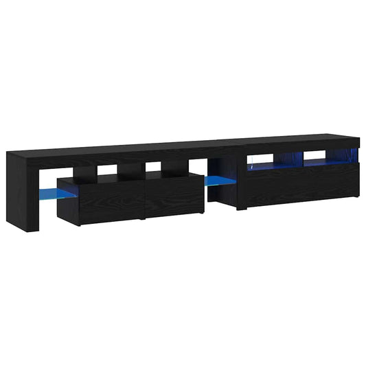 TV-Schränk 2 pcs Schwarz Eichen-Optik 260 x 37 x 40 cm