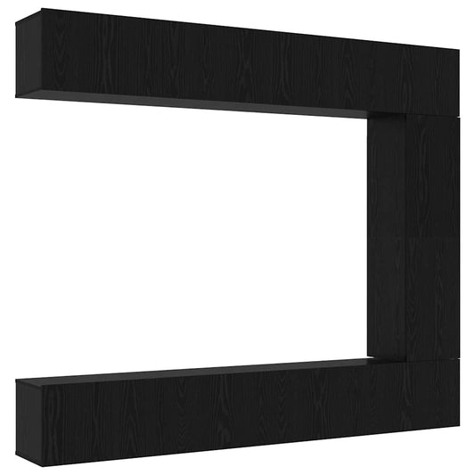 TV-Schrankset 5 pcs Schwarz Eichen-Optik Holzwerkstoff