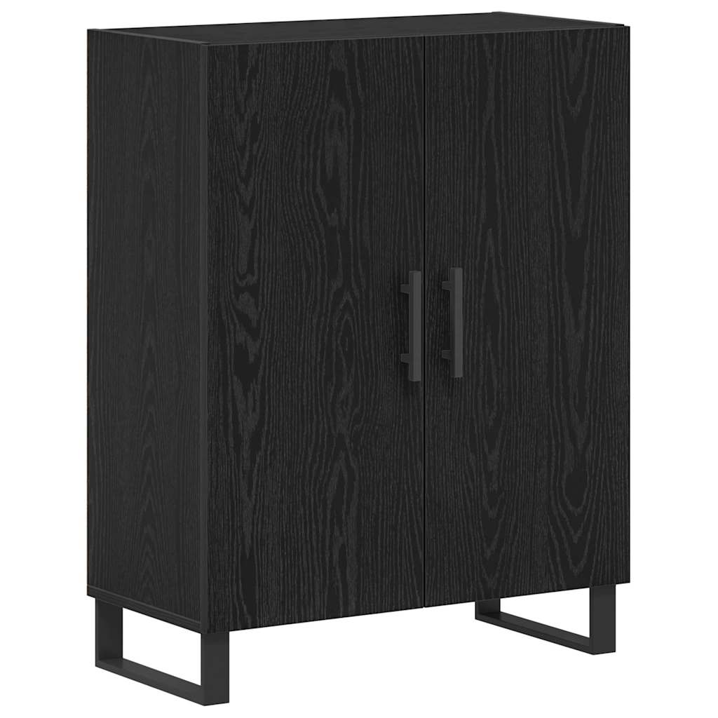 Highboard Schwarz-Eiche 69.5x34x180 cm Holzwerkstoff