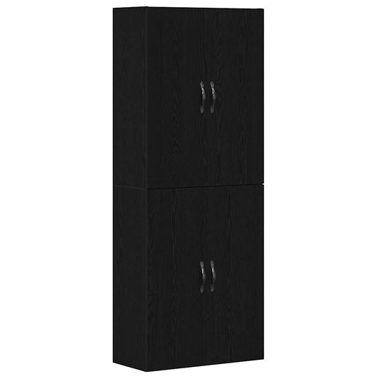 Wandschrank 2 pcs Schwarz Eichen-Optik 69,5 x 34 x 90 cm