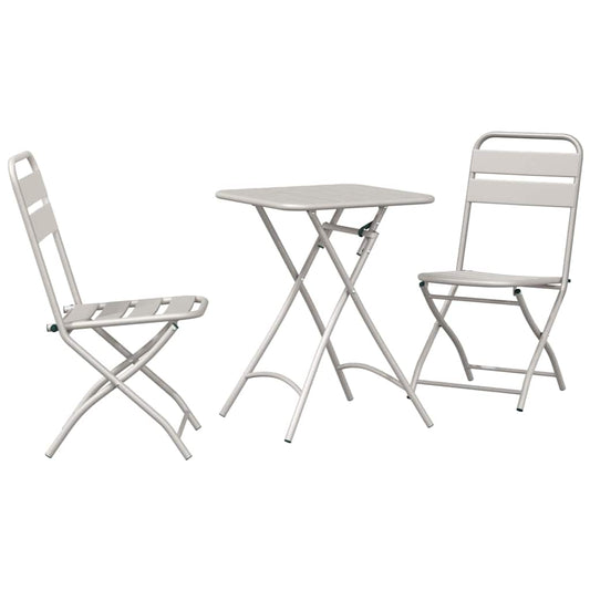 Bistrogarnitur 3 pcs Beige Stahl