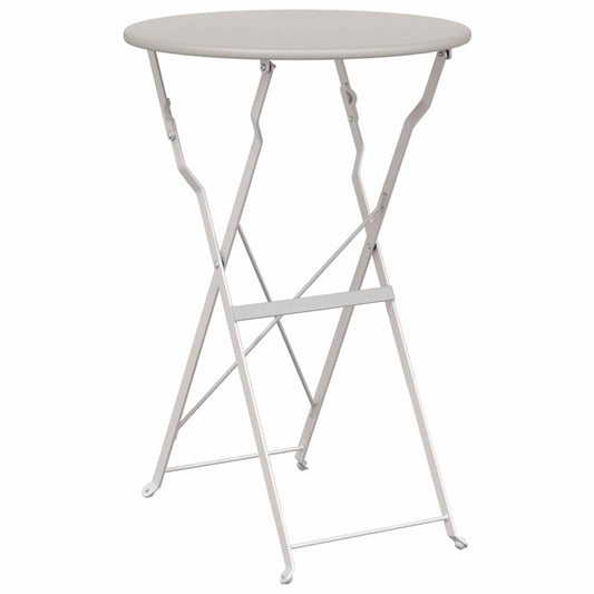 Bistrotisch Beige Ø50x71 cm Pulverbeschichteter Stahl