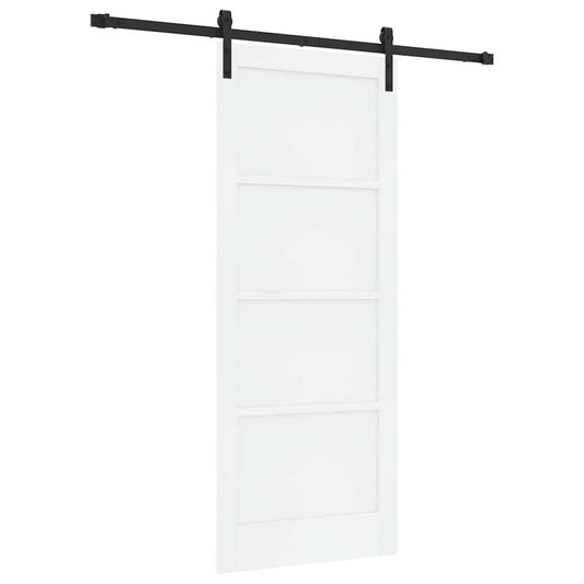 Schiebetür Weiß und Schwarz 83 x 202 cm