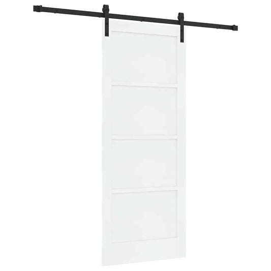 Schiebetür Weiß und Schwarz 83 x 202 cm