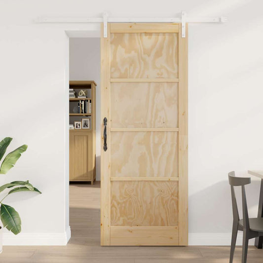 Schiebetür Natur und Weiß 83 x 211 cm