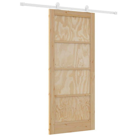 Schiebetür-Set Natur und Weiß 86 x 198,5 cm