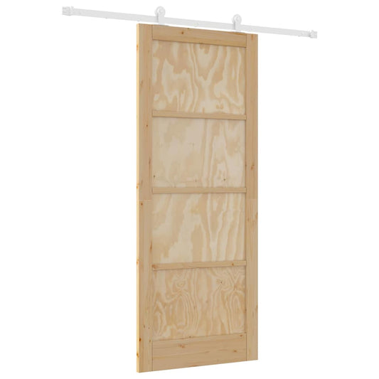 Schiebetür-Set Natur und Weiß 86 x 211 cm