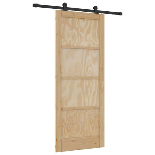Schiebetür ORKDAL Natur und Schwarz 83 x 202 cm