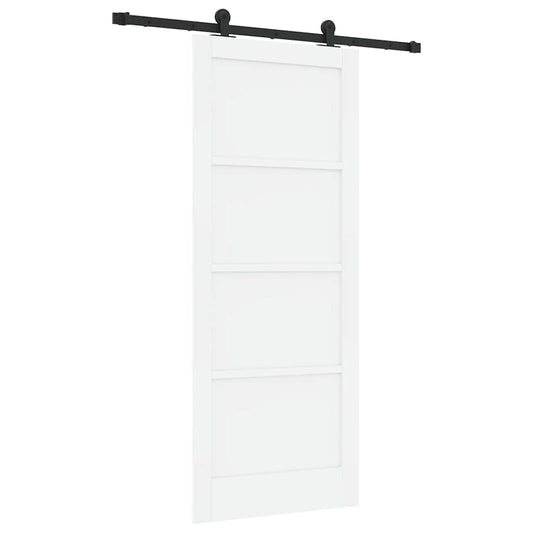 Schiebetür ORKDAL Weiß und Schwarz 83 x 202 cm