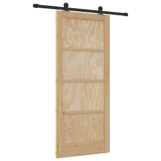 Schiebetür ORKDAL Natur und Schwarz 86 x 198,5 cm