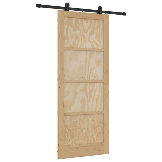 Schiebetür ORKDAL Natur und Schwarz 86 x 211 cm
