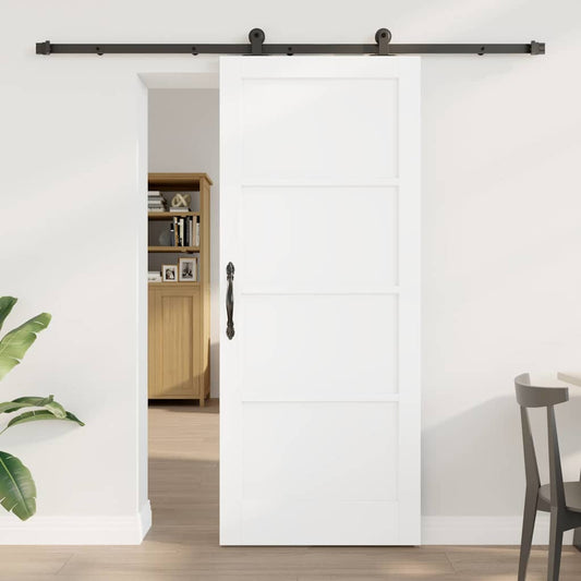 Schiebetür ORKDAL Weiß und Schwarz 83 x 202 cm
