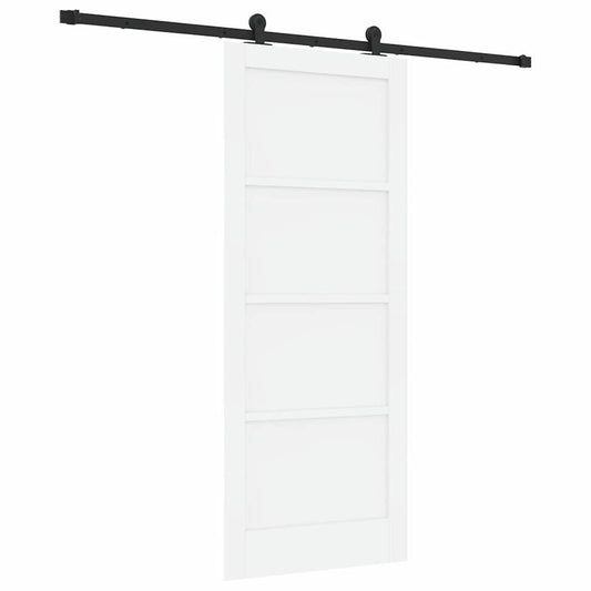 Schiebetür ORKDAL Weiß und Schwarz 83 x 202 cm