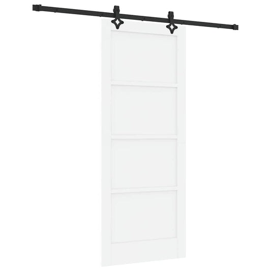 Schiebetür Weiß und Schwarz 83 x 202 cm