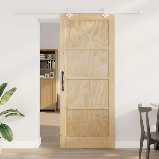 Schiebetür Natur und Weiß 86 x 211 cm