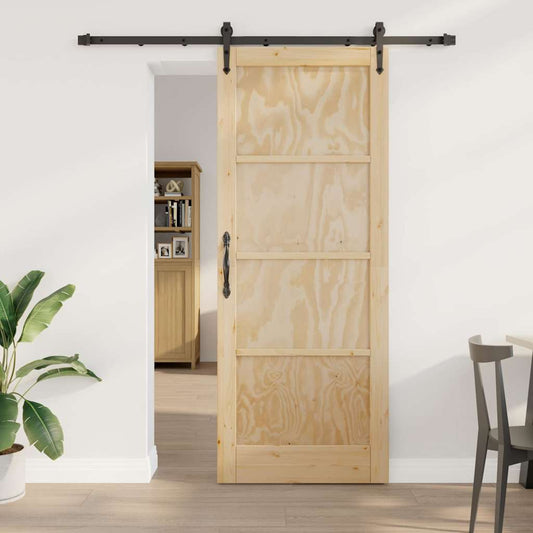Schiebetür Sonstiges ORKDAL Natur und Schwarz 83 x 211 cm