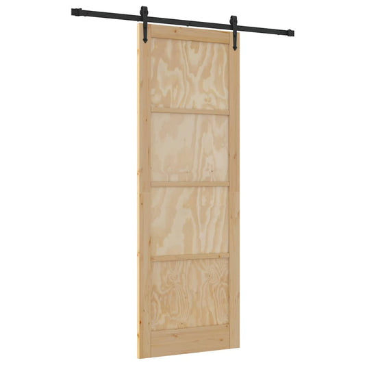Schiebetür Sonstiges ORKDAL Natur und Schwarz 83 x 232 cm