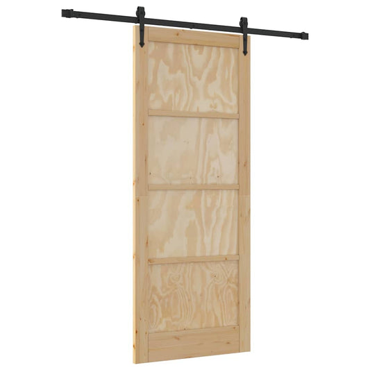Schiebetür Sonstiges ORKDAL Natur und Schwarz 86 x 211 cm