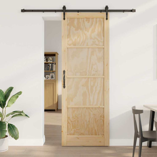 Schiebetür Sonstiges ORKDAL Natur und Schwarz 83 x 232 cm