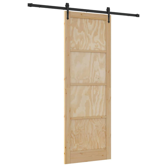 Schiebetür Sonstiges ORKDAL Natur und Schwarz 83 x 232 cm