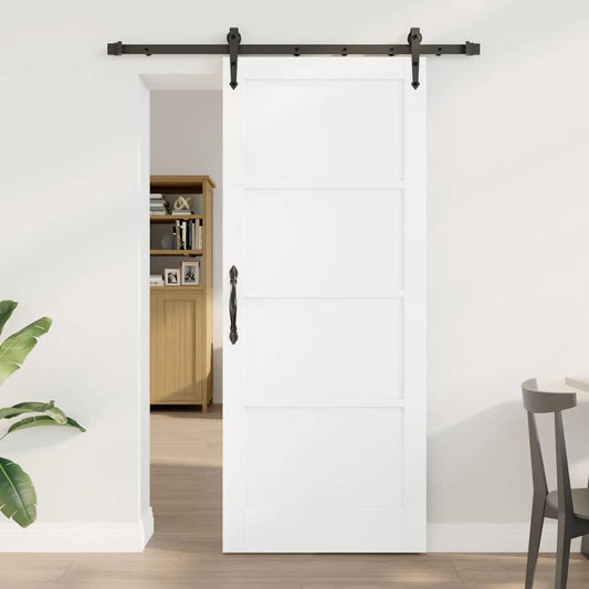 Schiebetür ORKDAL Weiß 83 x 202 cm Massivholz Kiefer