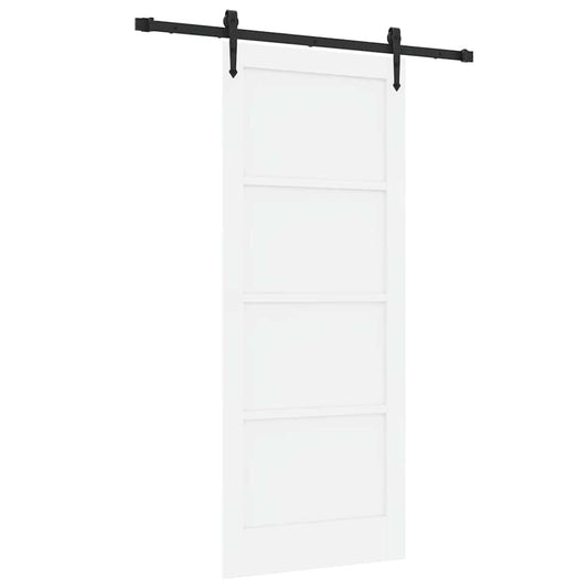 Schiebetür ORKDAL Weiß 83 x 202 cm Massivholz Kiefer