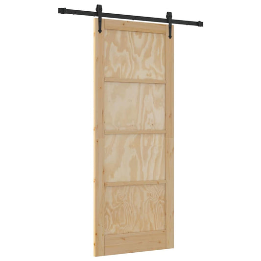 Schiebetür ORKDAL Braun 83 x 211 cm Massivholz Kiefer