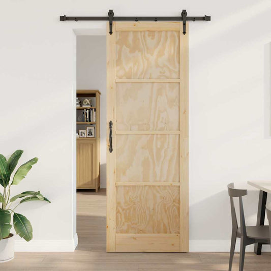 Schiebetür ORKDAL Braun 83 x 232 cm Massivholz Kiefer