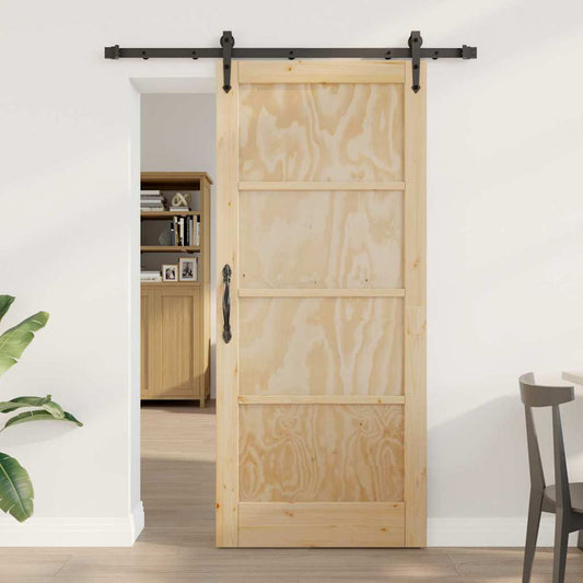 Schiebetür ORKDAL Braun 86 x 198,5 cm Massivholz Kiefer