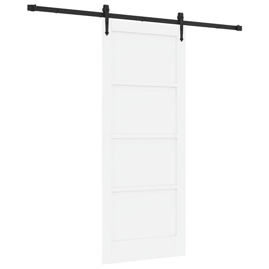 Schiebetür ORKDAL Weiß 83 x 202 cm Massivholz Kiefer
