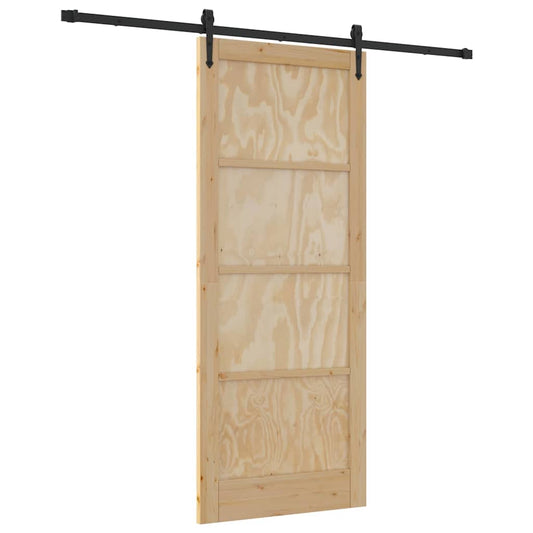 Schiebetür ORKDAL Braun 86 x 211 cm Massivholz Kiefer