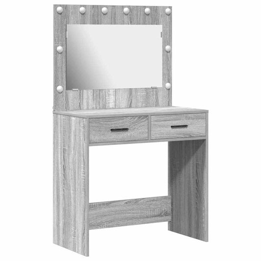 Schminktisch Grau Sonoma 78,5 x 41 x 135 cm Holzwerkstoff