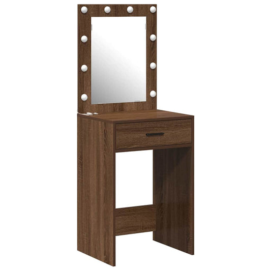 Schminktisch Braun Eichen-Optik 50 x 41 x 135 cm Holzwerkstoff
