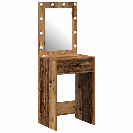 Schminktisch mit Spiegel Altholz 50 x 41 x 135 cm Holzwerkstoff