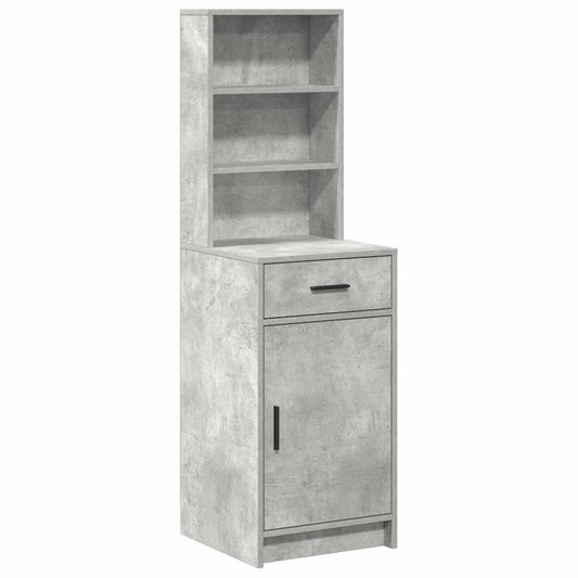 Highboard Beton Grau 40 x 40,5 x 135 cm Holzwerkstoff