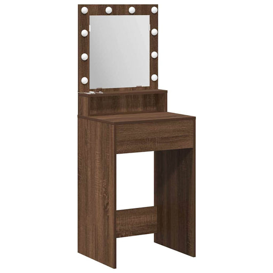 Schminktisch Braun Eichen-Optik 50 x 41 x 135 cm Holzwerkstoff