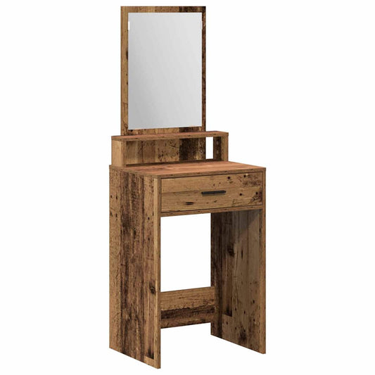 Schminktisch mit Regal Altholz 50 x 41 x 140 cm Holzwerkstoff