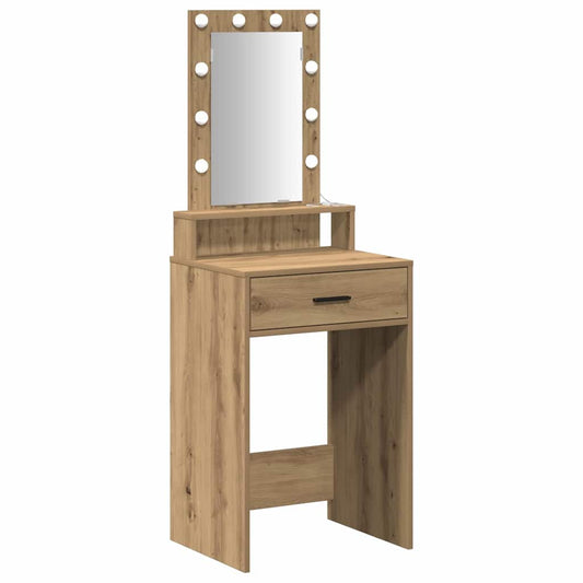 Schminktisch mit Speicher Braun 50 x 41 x 140 cm Holzwerkstoff