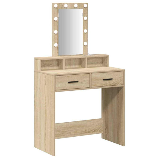 Schminktisch mit Speicher Braun 79 x 41 x 140 cm Holzwerkstoff