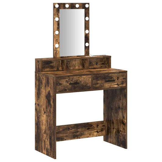Schminktisch mit Speicher Braun 79 x 41 x 140 cm Holzwerkstoff