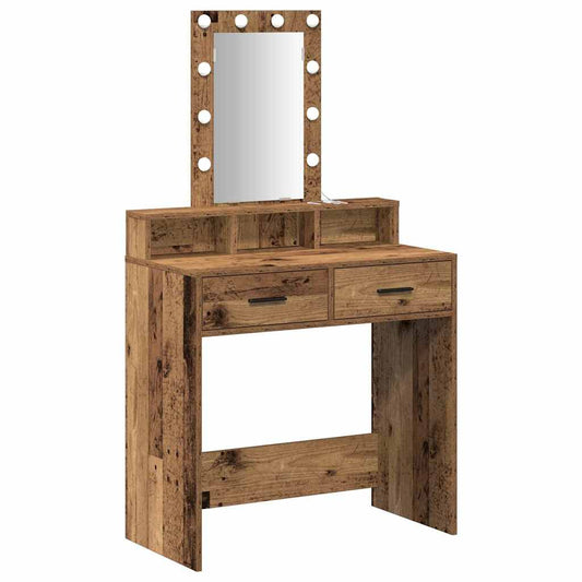 Schminktisch mit Speicher Braun 79 x 41 x 140 cm Holzwerkstoff