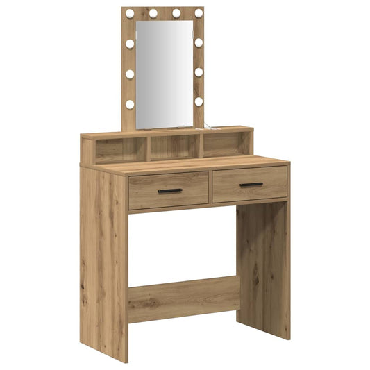 Schminktisch mit Speicher Braun 79 x 41 x 140 cm Holzwerkstoff